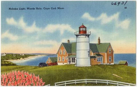 RECORD DATE NOT STATED Nobska Light, Woods Hole, Cape Cod, Mass. , Lightho... Stock Photos