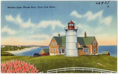 RECORD DATE NOT STATED Nobska Light, Woods Hole, Cape Cod, Mass. , Lightho... Stock Photos
