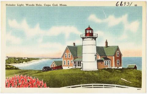 RECORD DATE NOT STATED Nobska Light, Woods Hole, Cape Cod, Mass. , Lightho... Stock Photos