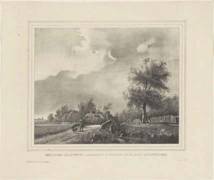 RECORD DATE NOT STATED  A North Brabant landscape. Paysage du Brabant Sept... Stock Photos