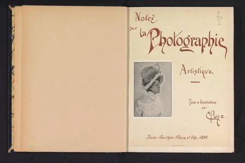 RECORD DATE NOT STATED  Notes on artistic photography, 1896 book Paris lin... Stock Photos