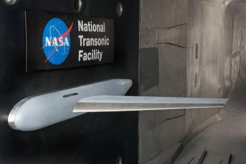 RECORD DATE NOT STATED  (NTF) National Transonic Facility Test 213-SFW Flo... 스톡 사진