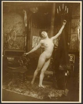 RECORD DATE NOT STATED  Nude Female Model as Ballerina, Paris. Alphonse Ma... 스톡 사진