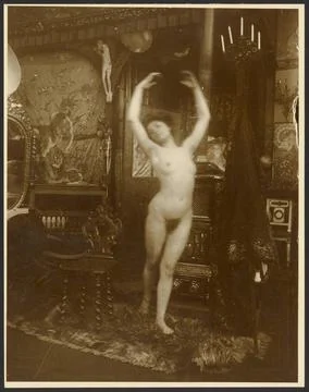 RECORD DATE NOT STATED  Nude Female Model as Ballerina, Paris. Alphonse Ma... 写真素材