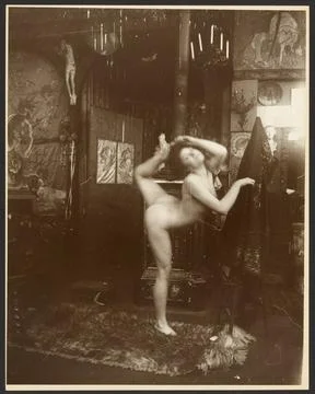RECORD DATE NOT STATED  Nude Female Model as Ballerina, Paris. Alphonse Ma... 写真素材