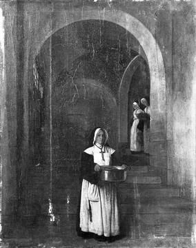 RECORD DATE NOT STATED Nuns Going to Distribute Food (Religieuses allant d... Fotos Stock