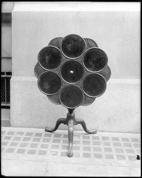 RECORD DATE NOT STATED Objects, furniture, round table, from Philadelphia,... Stock Photos