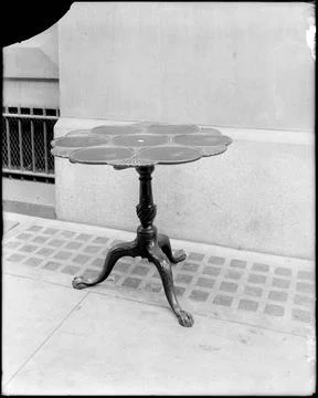 RECORD DATE NOT STATED Objects, furniture, round table, from Philadelphia,... Stock Photos
