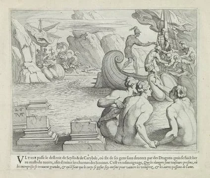 RECORD DATE NOT STATED  Odysseus and the Sirenen, Theodoor van Thulden, Af... Stock-Fotos