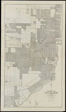 RECORD DATE NOT STATED The official plat City of Miami, Florida , Real pro... Fotos de archivo