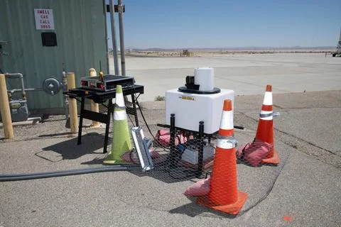 RECORD DATE NOT STATED  . This is one of two lidar units positioned on eit... Stock Photos