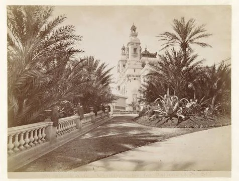 RECORD DATE NOT STATED  Opera building of Monte Carlo, seen from a park, A... Fotos de archivo