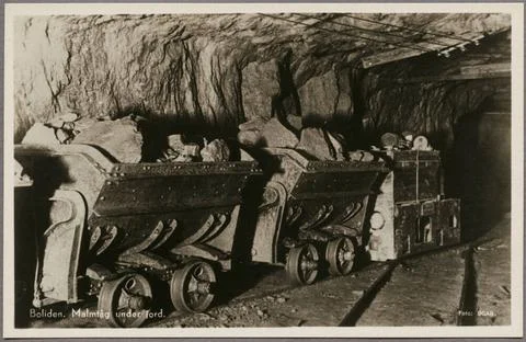 RECORD DATE NOT STATED Ore train in mining town in Boliden. Copyright: xpi... Stock Photos