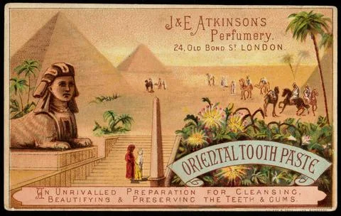 RECORD DATE NOT STATED Oriental Tooth Paste, an unrivalled preparation for... Stock Photos