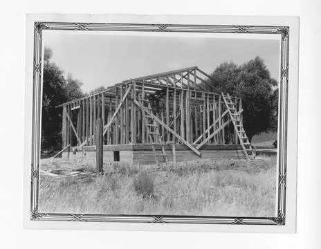 RECORD DATE NOT STATED Original caption: Bill Banegas - New Frame house IR... Stock Photos