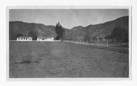 RECORD DATE NOT STATED Original caption: Completion of Fence . 1936 - 1942... Stock Photos