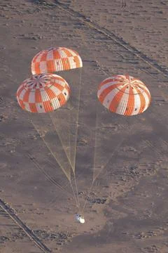 RECORD DATE NOT STATED  Orion teams perform an Orion Capsule Parachute Ass... Stock Photos
