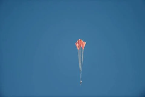 RECORD DATE NOT STATED  An Orion parachute development test takes place at... Stock Photos