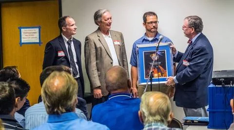 RECORD DATE NOT STATED  The Orion team visits Paradigm, a precision parts ... Stockfoto's