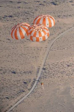 RECORD DATE NOT STATED  An Orion parachute development test takes place at... Stock Photos