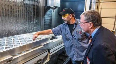 RECORD DATE NOT STATED  The Orion team visits Paradigm, a precision parts ... Foto stock