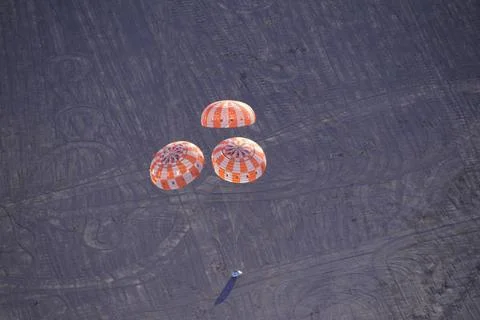 RECORD DATE NOT STATED  Orion teams perform an Orion Capsule Parachute Ass... Stock Photos