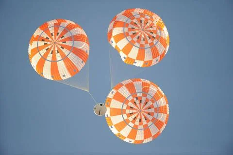 RECORD DATE NOT STATED  Orion teams perform an Orion Capsule Parachute Ass... Stock Photos
