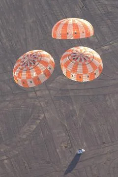 RECORD DATE NOT STATED  Orion teams perform an Orion Capsule Parachute Ass... Stock Photos