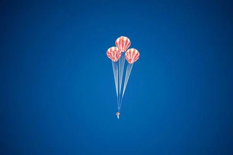 RECORD DATE NOT STATED  An Orion parachute test to qualify for mission wit... Stock Photos