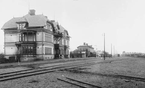 RECORD DATE NOT STATED Orsa hotel and and further afield is the station Co... Stock Photos