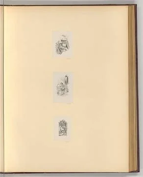 RECORD DATE NOT STATED  Oscar Pletsch Vignettes with initials and various ... Stock Photos