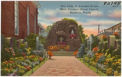 RECORD DATE NOT STATED Our Lady of Lourdes Grotto Most Precious Blood Chur... Foto stock