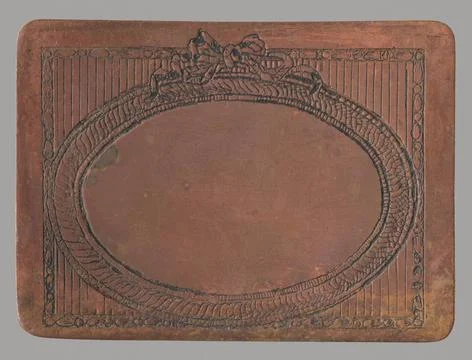 RECORD DATE NOT STATED  Oval frame on a rectangular background; Blades, Ja... Foto stock