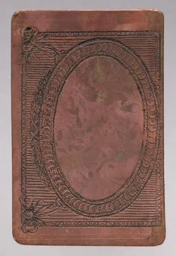 RECORD DATE NOT STATED  Oval classicizing frame on a rectangular backgroun... Stock Photos