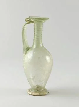 RECORD DATE NOT STATED  Ovoid bottle. Gallo-Roman. Glass. Paris, Carnavale... Stock Photos
