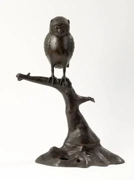 RECORD DATE NOT STATED  Owl. Bronze. Japan. XVIII-XIXth century. Paris, Ce... Stock Photos