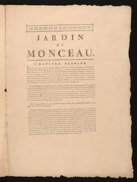 RECORD DATE NOT STATED  Pages 3 and 4 Jardin de Monceau Pres de Paris ; Ca... 写真素材