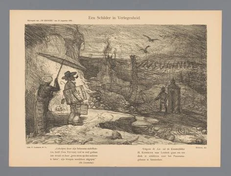 RECORD DATE NOT STATED  A painter in embarrassment, Marius Bauer, 1895 pri... Stock Photos