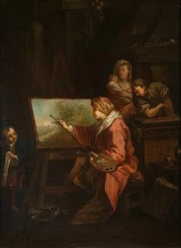 RECORD DATE NOT STATED  In the painter s studio ( Le Peintre de Paysage or... Stock Photos