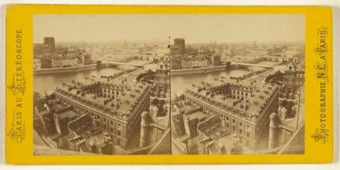 RECORD DATE NOT STATED Panorama. General View of Paris - Bridges over the ... Foto stock