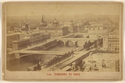 RECORD DATE NOT STATED Panorama De Paris. Ernest Ladrey (French, active Pa... Stock Photos