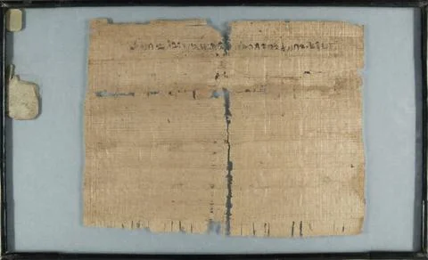RECORD DATE NOT STATED Papyrus Inscribed in Abnormal Hieratic Papyrus Insc... Stock Photos