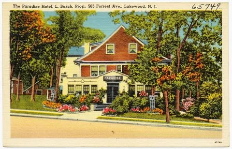 RECORD DATE NOT STATED The Paradise Hotel, 505 Forrest Ave., Lakewood, N. ... Stock Photos