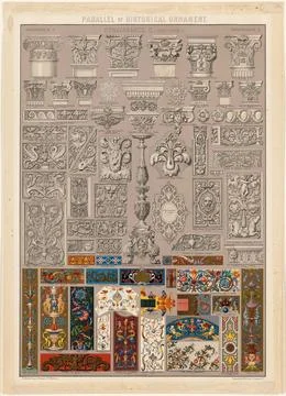 RECORD DATE NOT STATED Parallel of historical ornament, Renaissance II (15... Foto stock