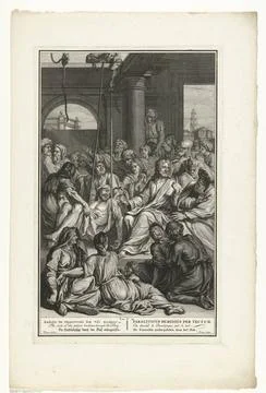 RECORD DATE NOT STATED  Paralyzed down the roof to Christ, Gerrit de Broen... 写真素材
