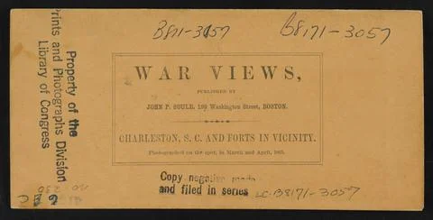 RECORD DATE NOT STATED A parapet of Fort Sumpter (i.e. Sumter), looking to... Foto stock