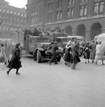 RECORD DATE NOT STATED Paris Traffic on Strike Day. Photographs of Marshal... Stock Photos