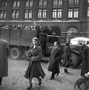 RECORD DATE NOT STATED Paris Traffic on Strike Day. Photographs of Marshal... Stock Photos