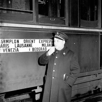 RECORD DATE NOT STATED Paris - Athens Train. Photographs of Marshall Plan ... Foto stock