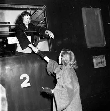 RECORD DATE NOT STATED Paris - Athens Train. Photographs of Marshall Plan ... Stock Photos